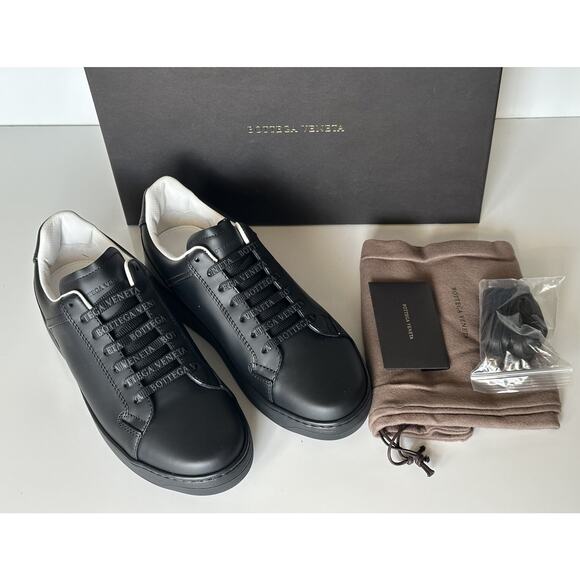 NIB $690 Bottega Veneta Men\'s Calf Leather Black Sneakers 7.5 US (40.5) 578298 main image 6